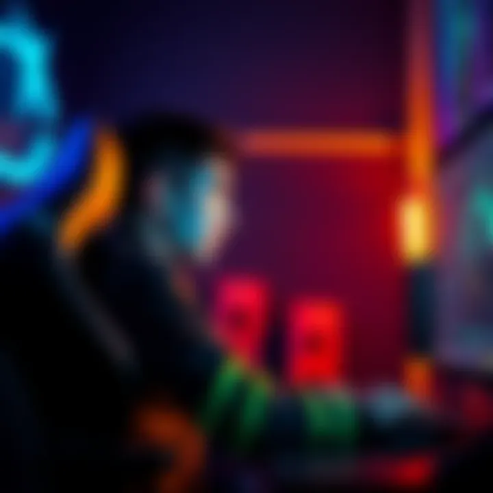 A gamer sitting in front of a computer, looking thoughtful while considering whether to restart or continue a video game.