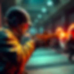 Player countering A-D spam in CS2 A gamer using precise aiming techniques to counter A-D spammers in a competitive CS2 match