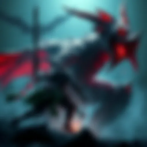 A player engaged in an intense battle with Bayle, showcasing stunning graphics and a dramatic atmosphere