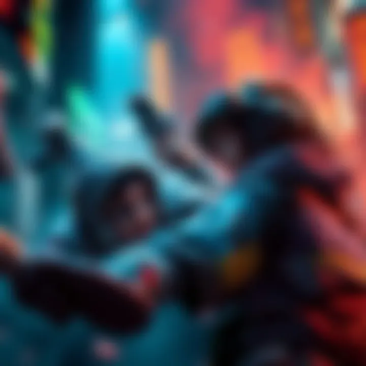 A player character falls in a game lane, showing frustration and confusion as teammates react