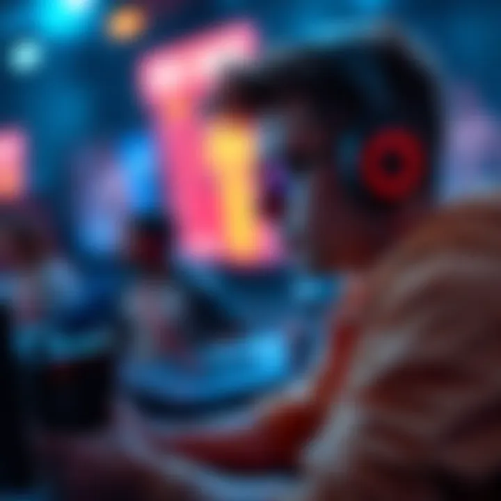 Player earning experience points A gamer focused on earning experience points using legitimate strategies in a video game