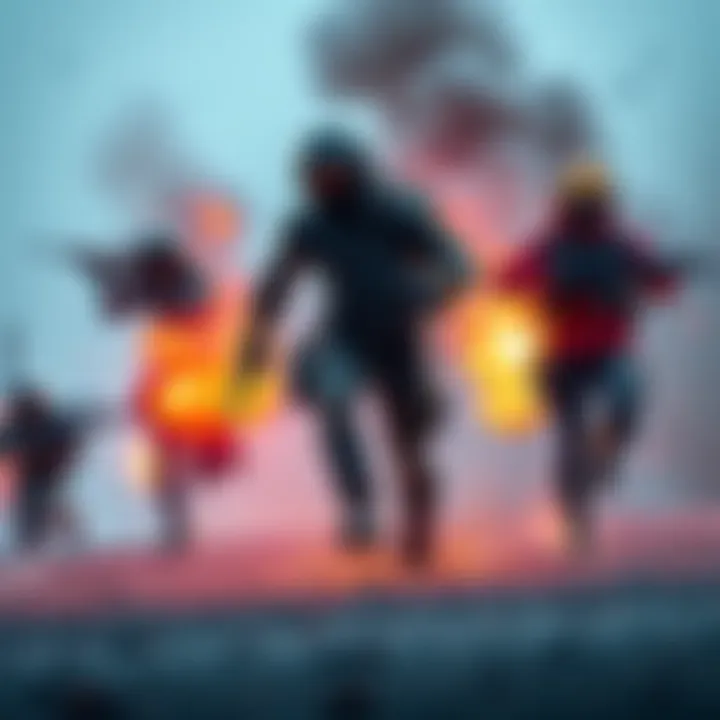 A player runs away from the final confrontation, holding weapons, with loot visibly lost behind them, showcasing tense gameplay.