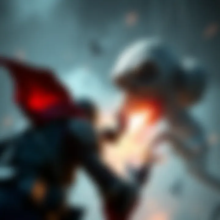 A player character engaging the Nameless Puppet boss, demonstrating intense action and quick movement in a gaming environment
