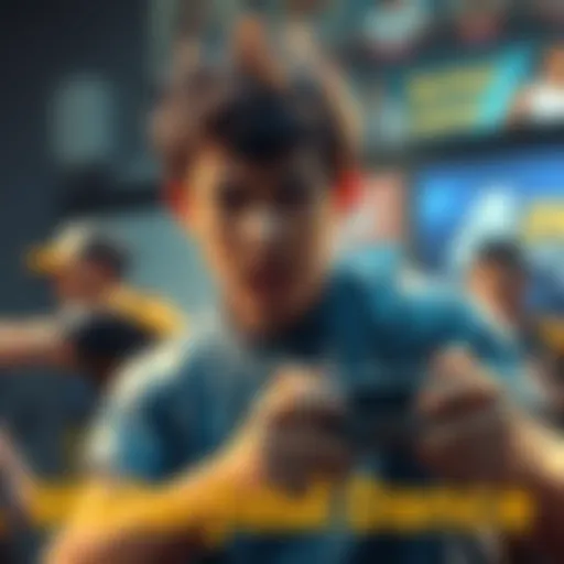 A player struggles to counter the waterfowl dance maneuver in a game, looking frustrated yet determined, with a game controller in hand.
