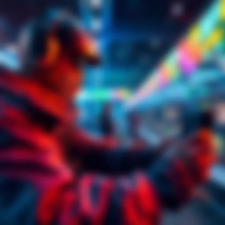 A gamer focused on completing game stages quickly, showing speed and concentration during play.