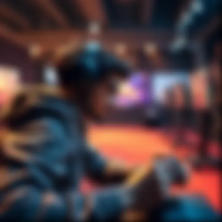 A casual gamer practicing quick movements and positioning in a competitive game setting