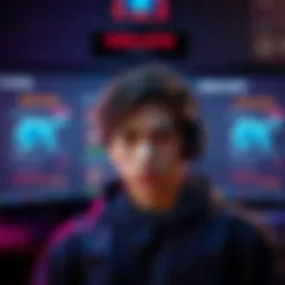 A gamer looks frustrated in front of a screen showing failed attempts to obtain the Kerblaster, with stats displayed indicating low drop rates.