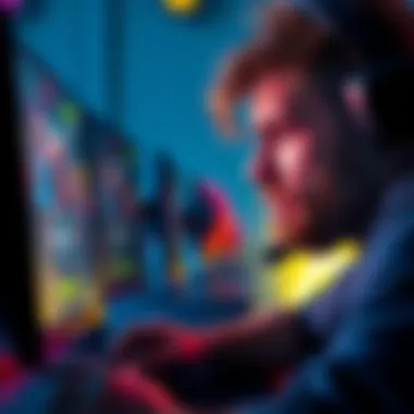 Player frustrated with matchmaking A gamer looking troubled at their screen after a series of losses in a competitive match, showing visible signs of frustration