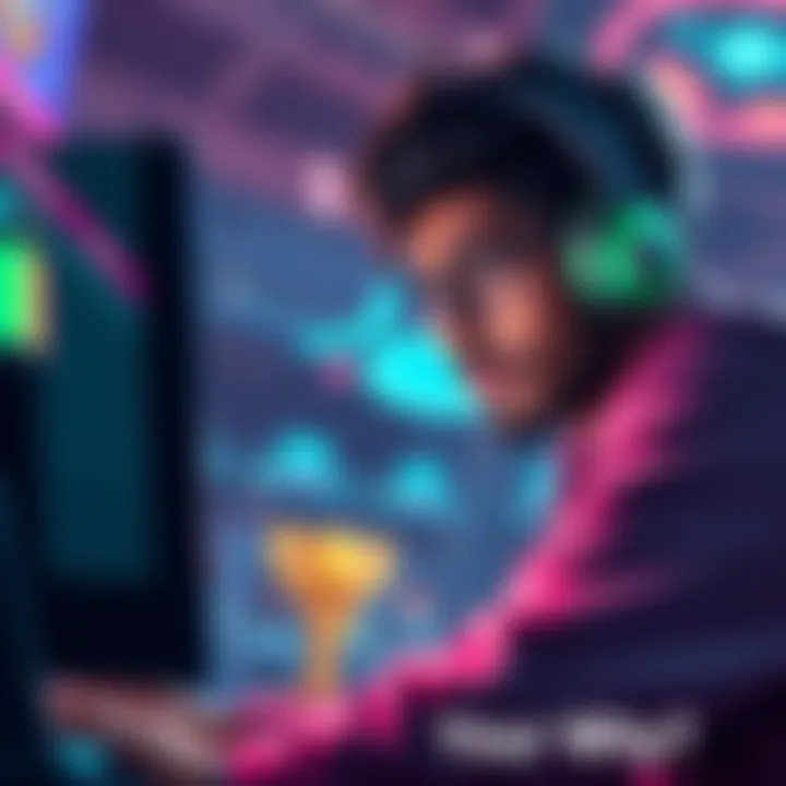 A gamer looking confused while staring at their screen, showing trophy progress not updating after purifying gear in a video game