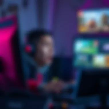 A gamer shows frustration while browsing classic game recommendations on a computer, highlighting the divide in gaming preferences.