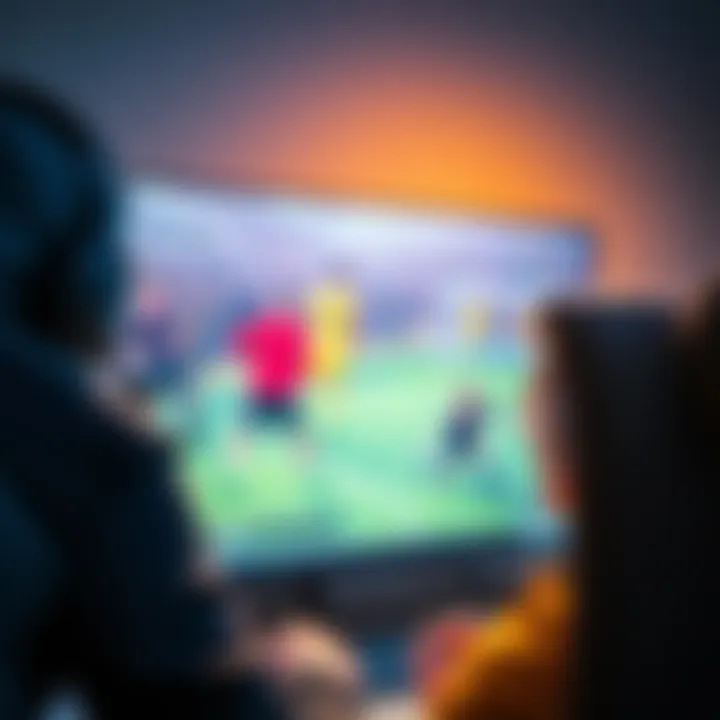 A player showing anger while commenting on a screen of a gaming match, pointing out mistakes and team issues