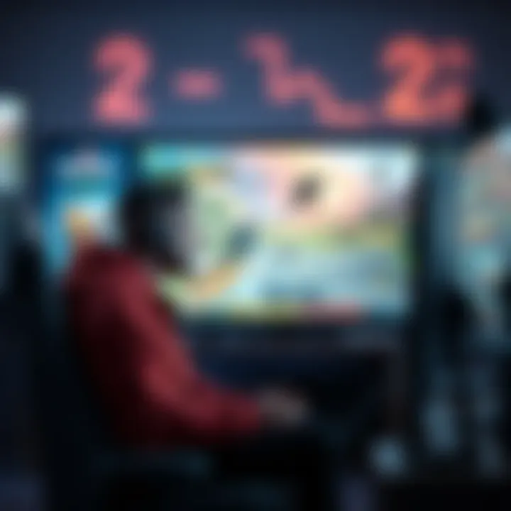 A bored gamer sitting in front of a screen, looking frustrated with dull missions, hoping for more exciting gameplay ahead