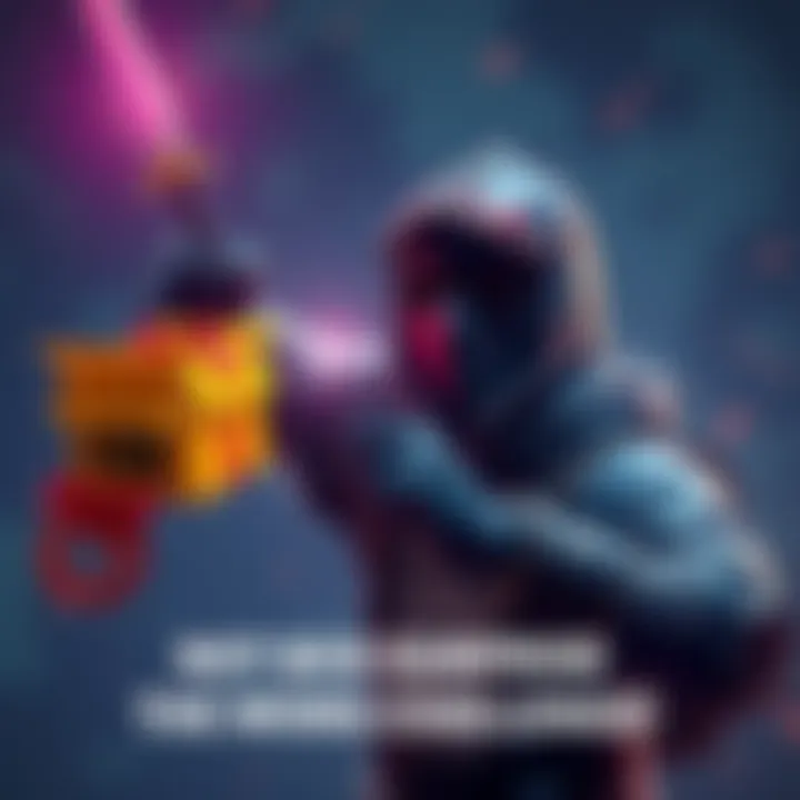 Player holding a sword from a loot box A gamer excitedly displays a newly acquired sword from a loot box, ready to take on a challenge.