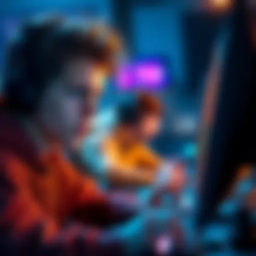 A gamer focused on a computer screen, showing intense emotions while playing, reflecting engagement despite challenges.