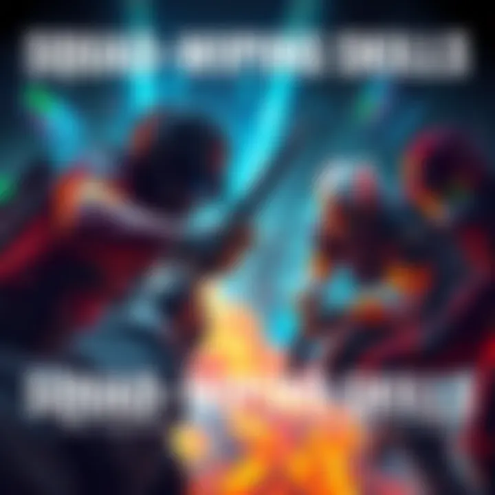 A player takes down four opponents with a knife in a gaming scene