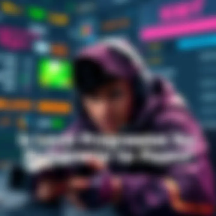 A gamer looks frustrated while playing an extraction shooter, surrounded by game stats showing high XP requirements for leveling up.