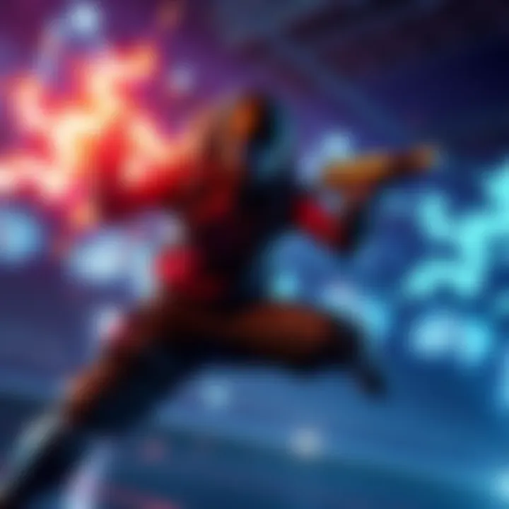 A gamer executing a dash right-click melee combo in a competitive game