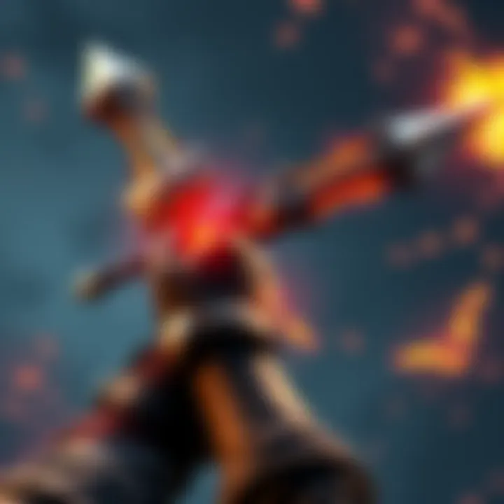 A player holds the Morningstar weapon, showcasing its design and readiness for battle, surrounded by a glowing aura while preparing to use the Barbaric Roar ability.
