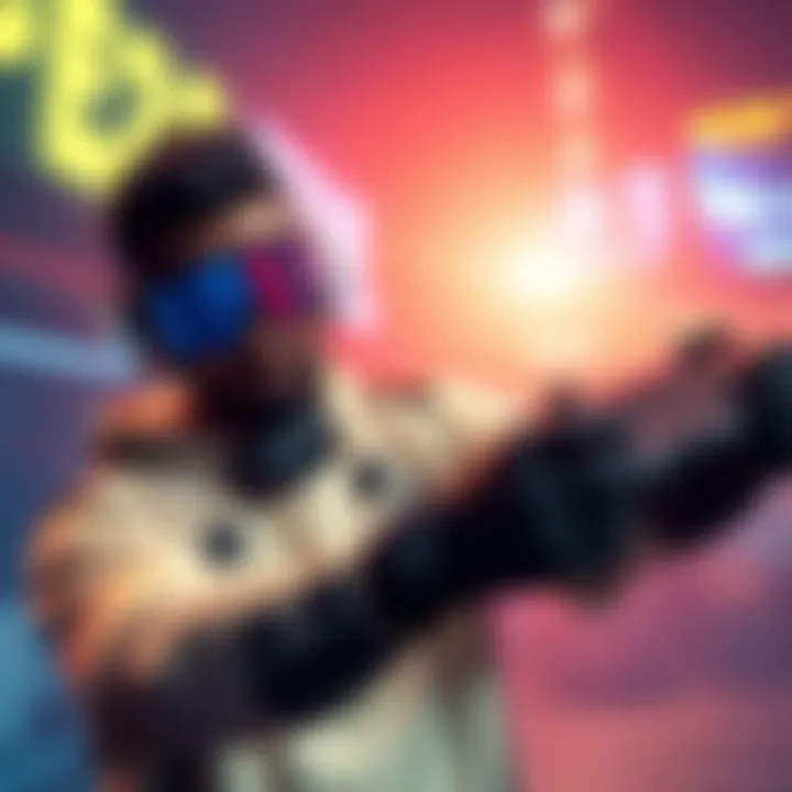 A gamer proudly displaying a unique skin on their character while playing