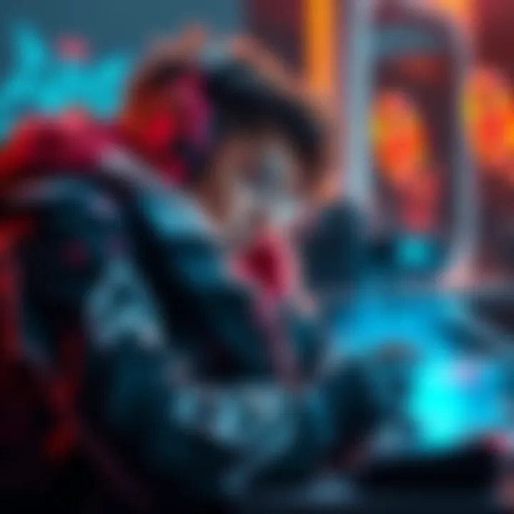 A gamer adjusting their character builds in Axiom Plains, focused on improving their gameplay and strategies.