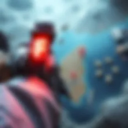 Player pressing F to respawn A player character in a game is pressing the F key to teleport back to spawn, with a map of Gibraltar in the background