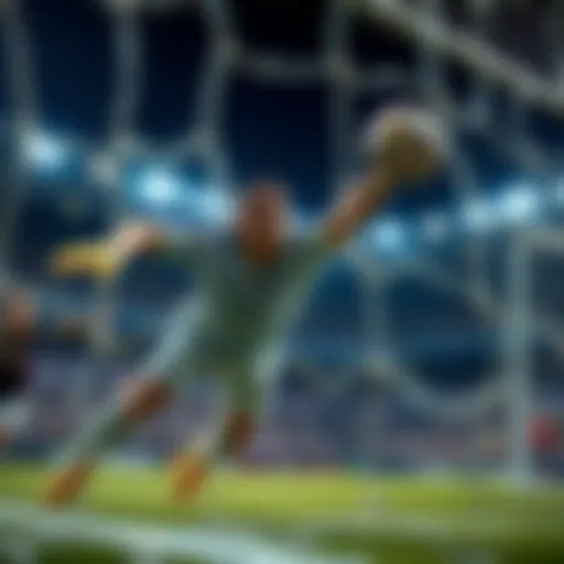 A Gold player diving to make a crucial save during a ranked match, showing determination and skill.