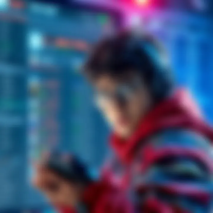 Player Searching Quest Log A gamer looking frustrated while searching for a missing quest in a video game log on a screen.