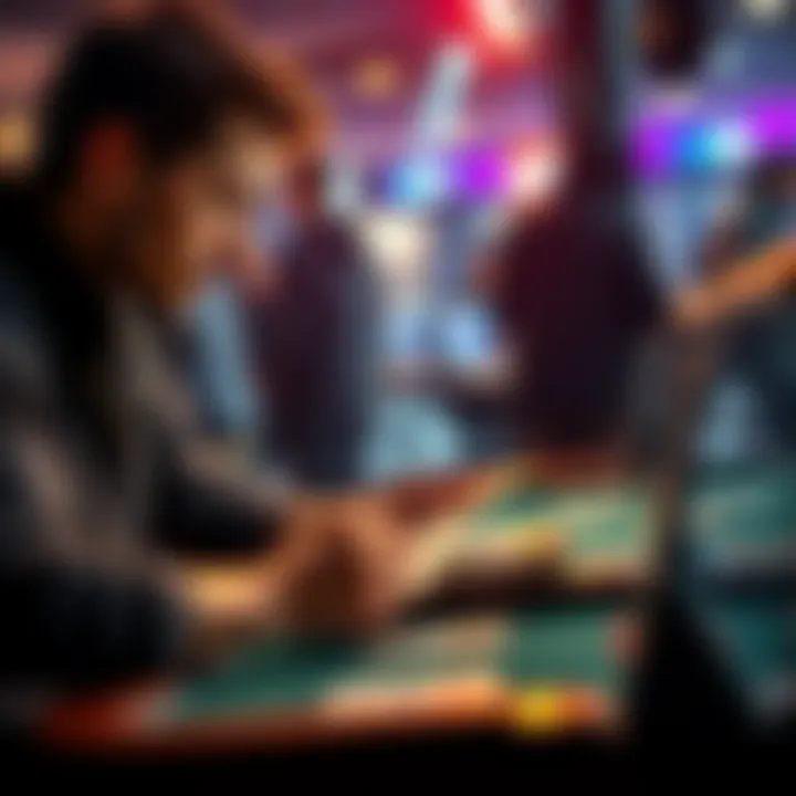 A player looks at card decks while searching for strategies to improve their game and end a losing streak.