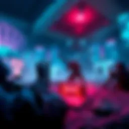 A gamer placing a trap in a virtual battlefield, ready to ambush an enemy player.