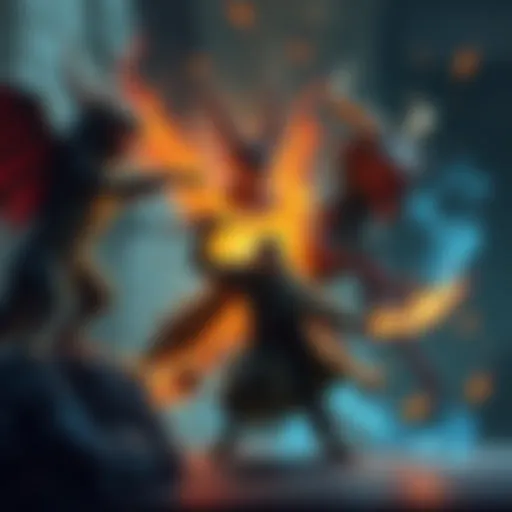 Player shape-shifting in roleplay A tabletop role-playing game scene showing a player transforming into different creatures and objects, illustrating the concept of a shape-shifting race.