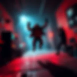 A player jumps in fear while playing Marathon, surprised by a sudden attack