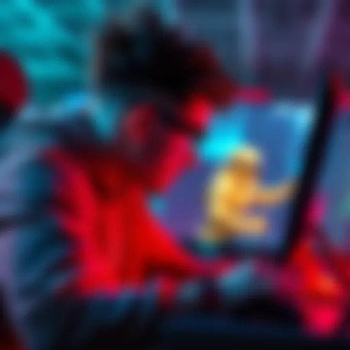 A gamer focused on a screen, planning moves to counter Boarlock in a competitive match.