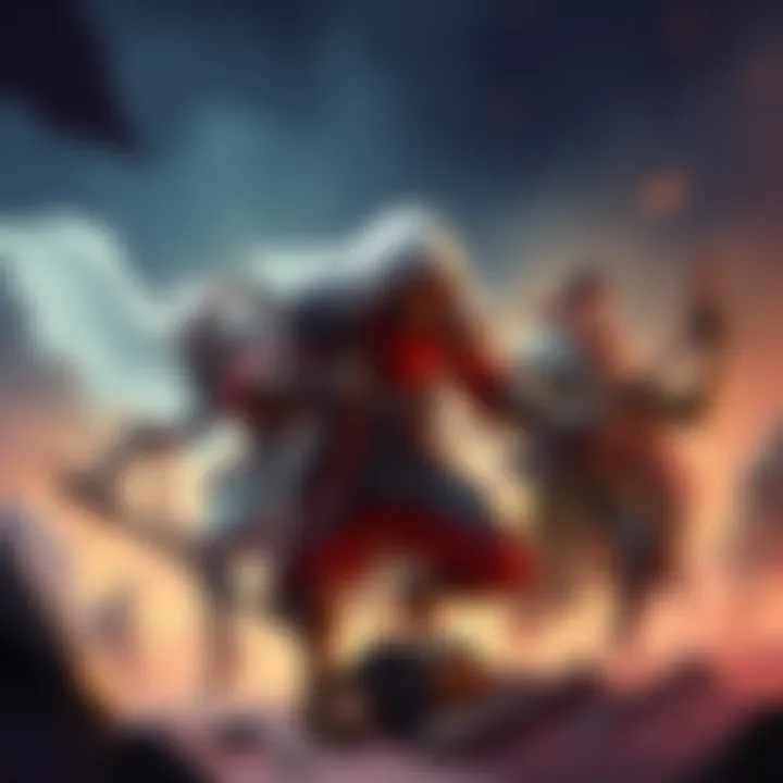 Player types in gaming Illustration showing three player types in gaming: a character sneaking away like a rat, a character looting like a vulture, and a character interfering in a fight as a third party.