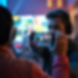 A player looks surprised while watching old gaming footage on their phone