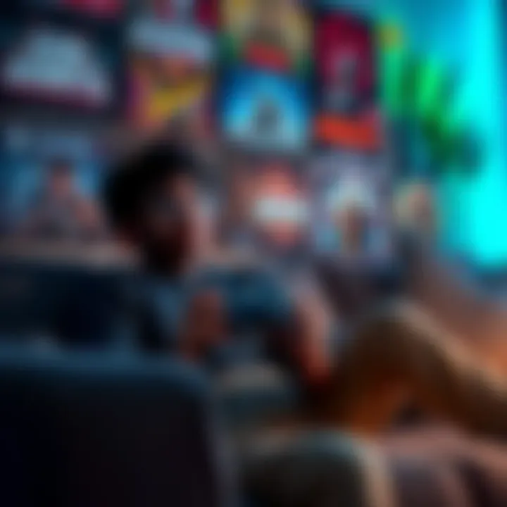 Player with Xbox Series X A gamer sitting on a couch, holding an Xbox Series X controller, with nostalgic gaming posters in the background.
