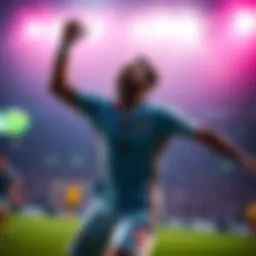 Player 1 celebrating after scoring a last-minute goal to equalize against an anonymous streamer.