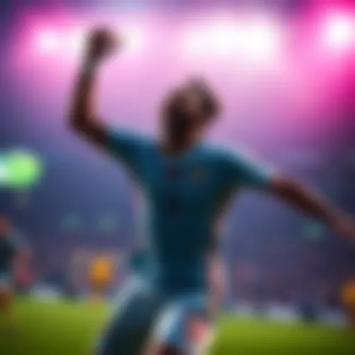 Player 1 Celebrates Comeback Player 1 celebrating after scoring a last-minute goal to equalize against an anonymous streamer.