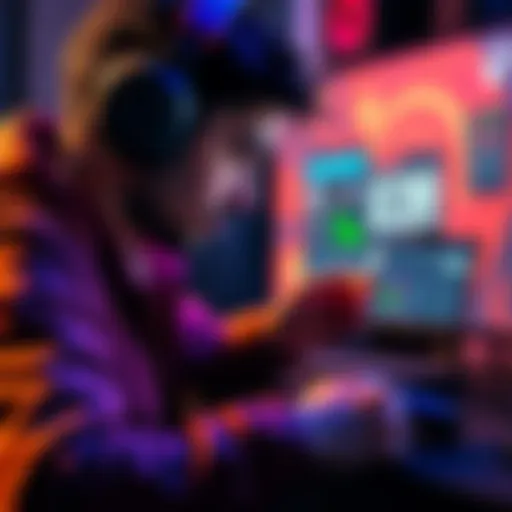 A gamer adjusting settings on a gaming console, illustrating changes in play style and performance