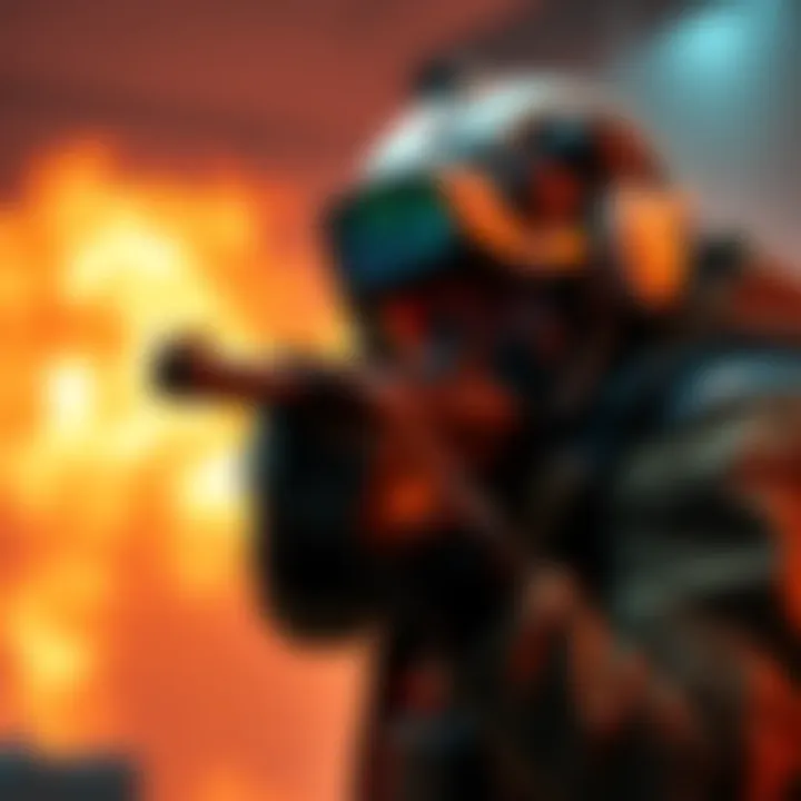 A gamer focuses on a magnum weapon, preparing for a boss fight in a video game setting.