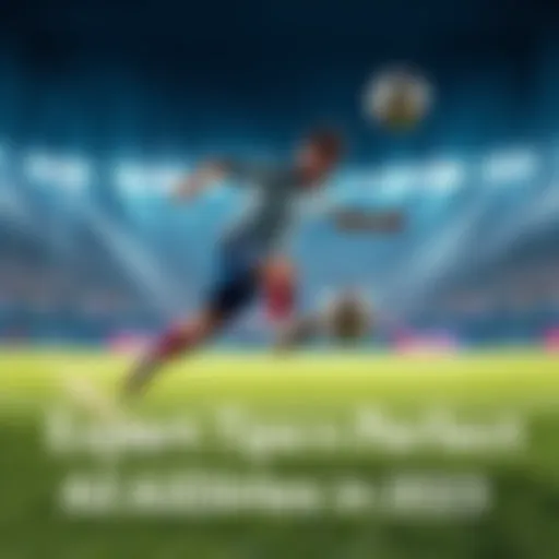 A soccer player skillfully performing an air dribble with a ball above the ground during a game