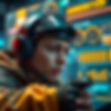 A gamer looks frustrated while checking limited ammunition on a virtual screen, illustrating the challenge of resource management in gameplay.