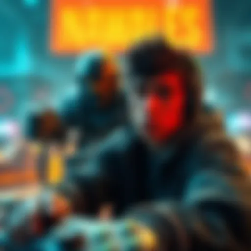 A frustrated gamer stuck in a character animation while an enemy rushes ahead in a game scene