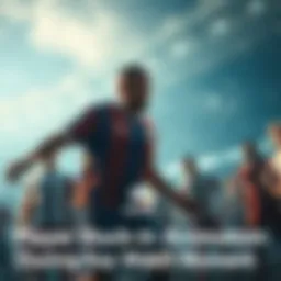 Player frozen in animation during match A player appears stuck in a glitch, unable to move during an important moment in a game, with teammates looking on in confusion.