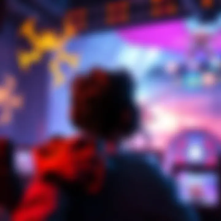 A gamer focused on the screen while playing Arc Raiders, showcasing immersive gameplay action