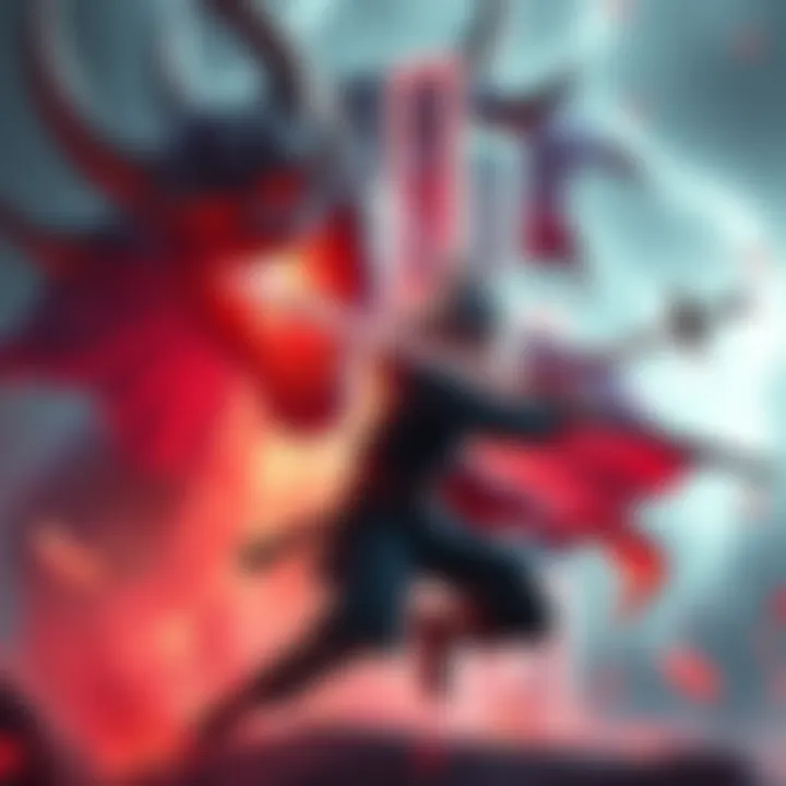 Player battling boss in Chinese Bellflower Dagger mission A character engaged in a fight against a challenging boss in the Chinese Bellflower Dagger mission, showcasing intense action.