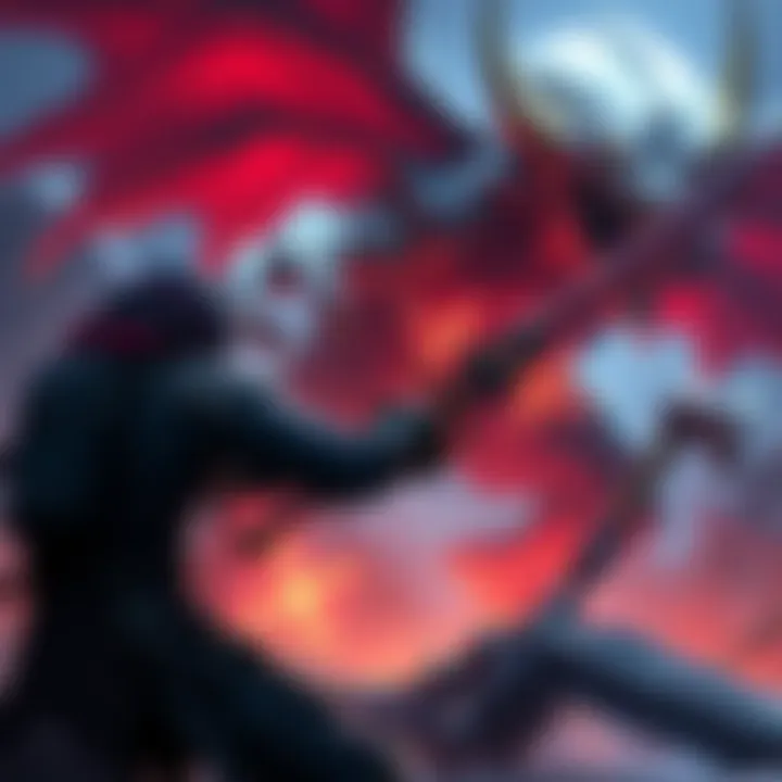 Gamer using the Darkmoon Greatsword in a boss fight against Maliketh, focusing on attack timing and dodging