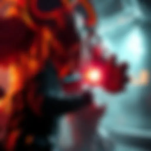 A gamer pressing L2 while fighting a large digital boss, with health bar visibly decreasing.