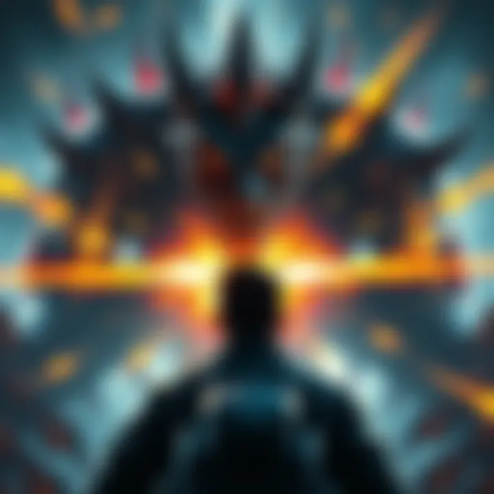 A player battles a tough final boss with intense attacks on the screen