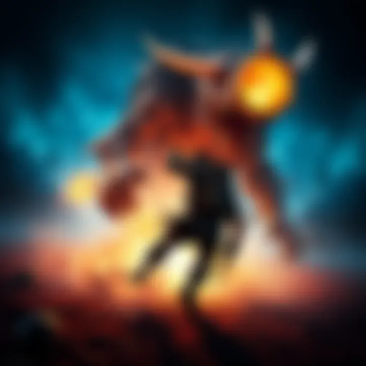 A gamer fights Rajang in Monster Hunter, strategically using dung bombs for an advantage during the intense battle.