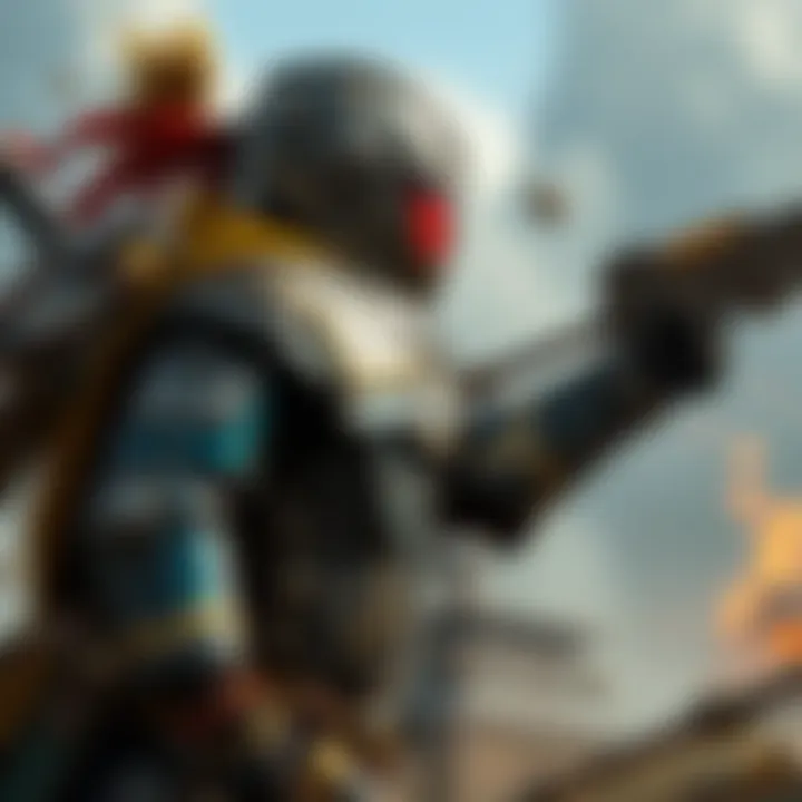 A character in worn-out armor engages in gameplay, showcasing the use of broken armor as a primary gear choice during combat.